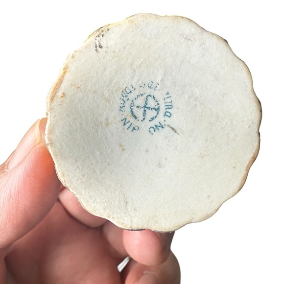 Nippon Hand Painted Double Loop Handle Tub Porcelain Open Salt Cellars Lot Of 6 - Picture 4 of 8